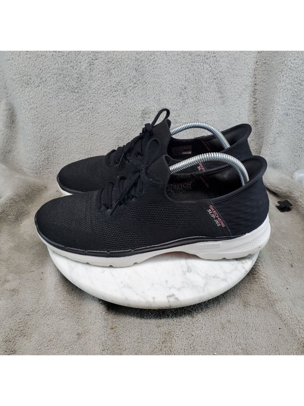 Skechers Shoes Womens Size 11 Go Walk 6 Black Slip On Sneakers *Read*